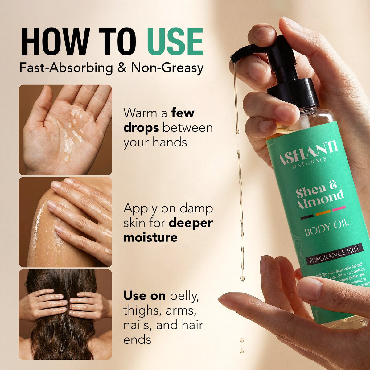 Shea & Almond Body Oil - Fragrance Free